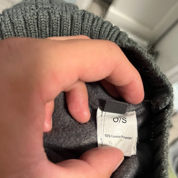 3M Thinsulate Acrylic Beanie Grey Rib Knit Warm Thermal Winter Hat Cap Ski Work - Picture 3 of 3